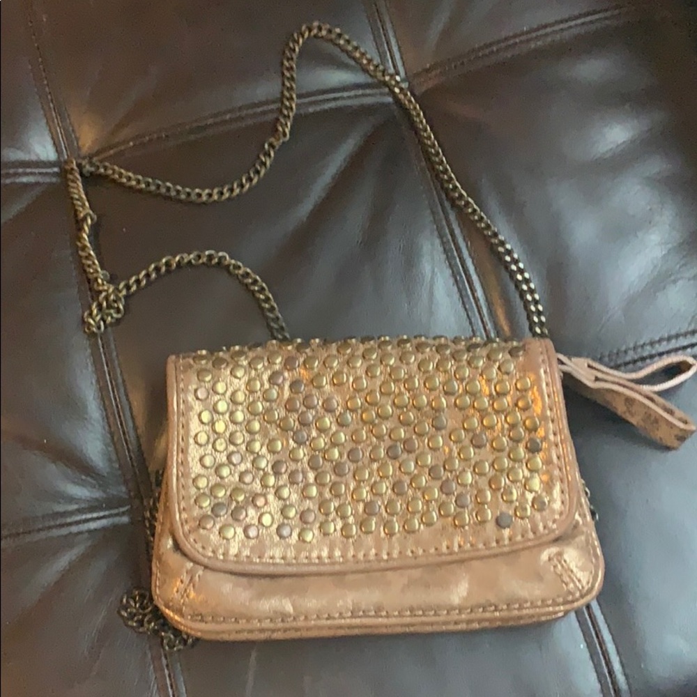 Mini Side Gold Bag With Chain Strap